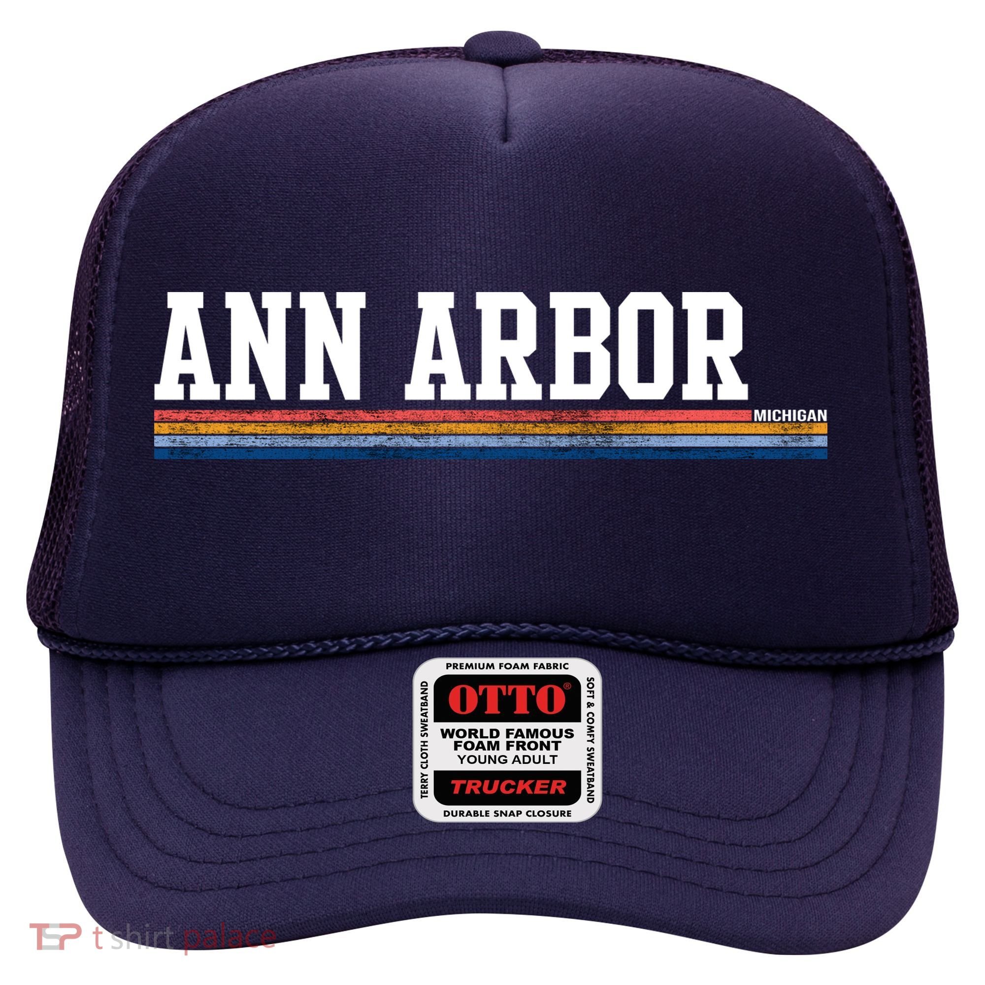Ann Arbor Michigan Retro Logo Hat