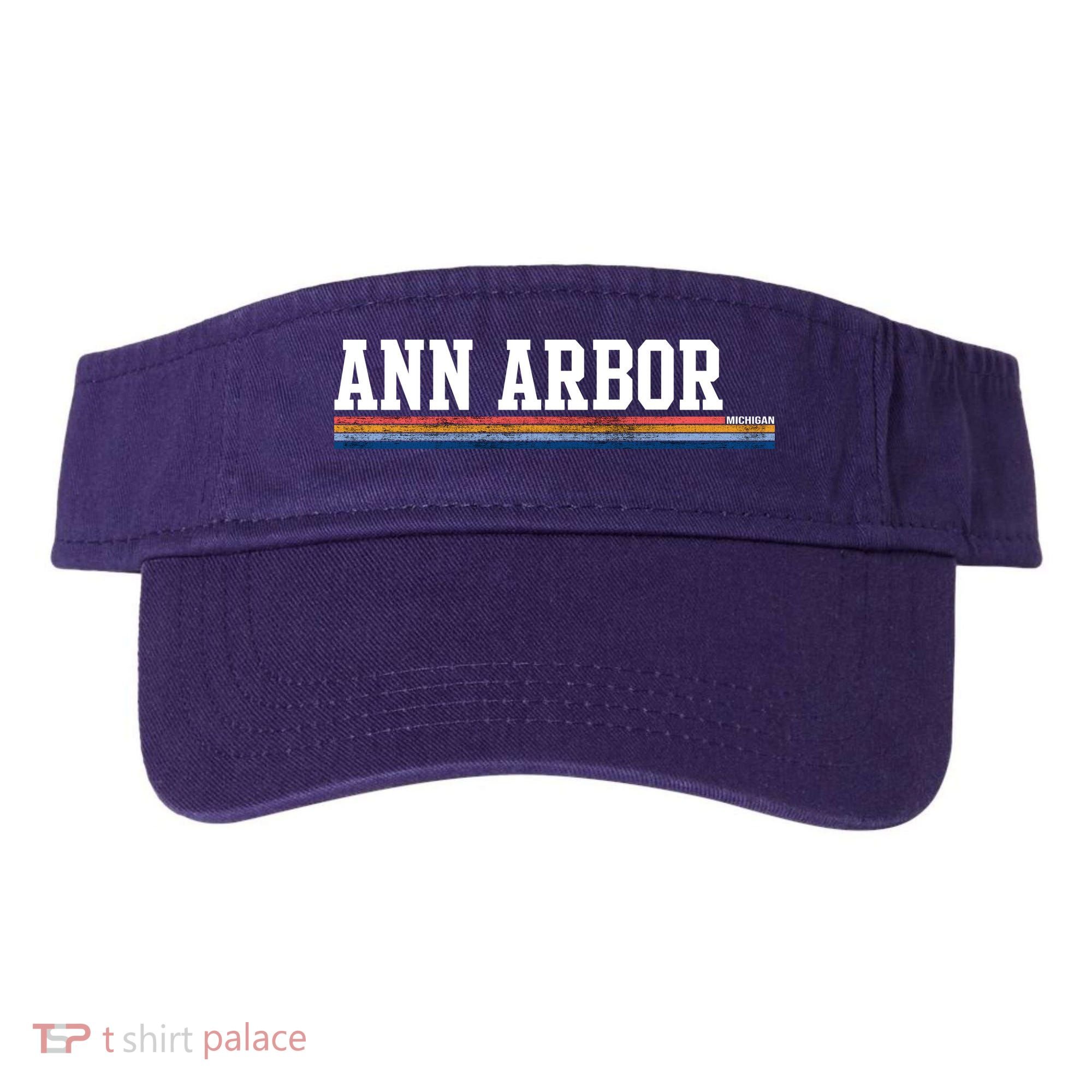 Ann Arbor Michigan Retro Logo Visor