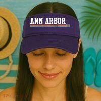 Ann Arbor Michigan Retro Logo Visor thumb 2