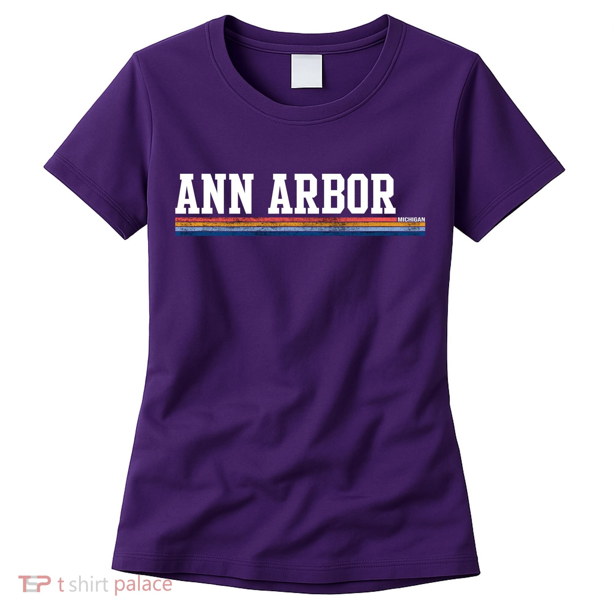 Ann Arbor Michigan Retro Logo Women's T-Shirt