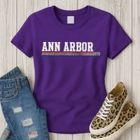 Ann Arbor Michigan Retro Logo Women's T-Shirt thumb 3