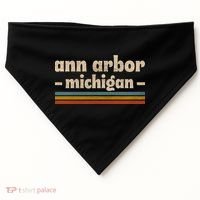 Ann Arbor Michigan Retro USA-Made Doggie Bandana thumb 0