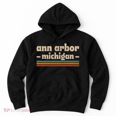 Ann Arbor Michigan Retro Hoodie