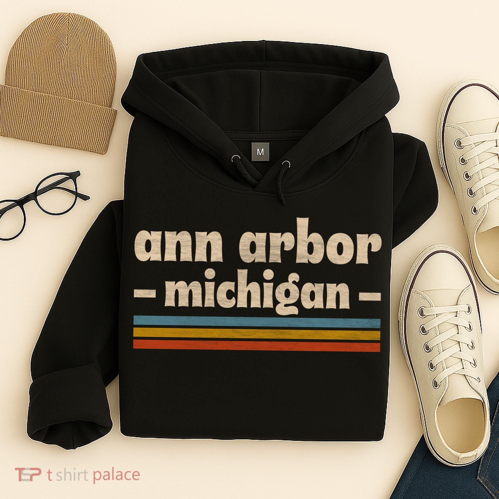 Ann Arbor Michigan Retro Hoodie