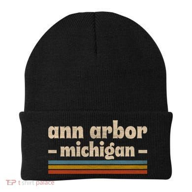 Ann Arbor Michigan Retro Beanie