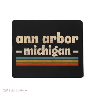 Ann Arbor Michigan Retro Mousepad