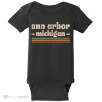 Ann Arbor Michigan Retro Baby Bodysuit thumb 0