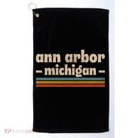 Ann Arbor Michigan Retro Golf Towel thumb 0