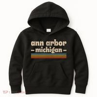 Ann Arbor Michigan Retro Kids Hoodie thumb 0