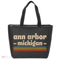 Ann Arbor Michigan Retro Tote Bag thumb 0