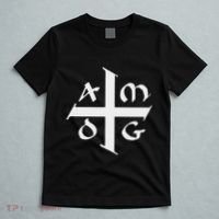 Amdg Ad Majorem Dei Gloriam Big Jesuit Cross T-Shirt thumb 5