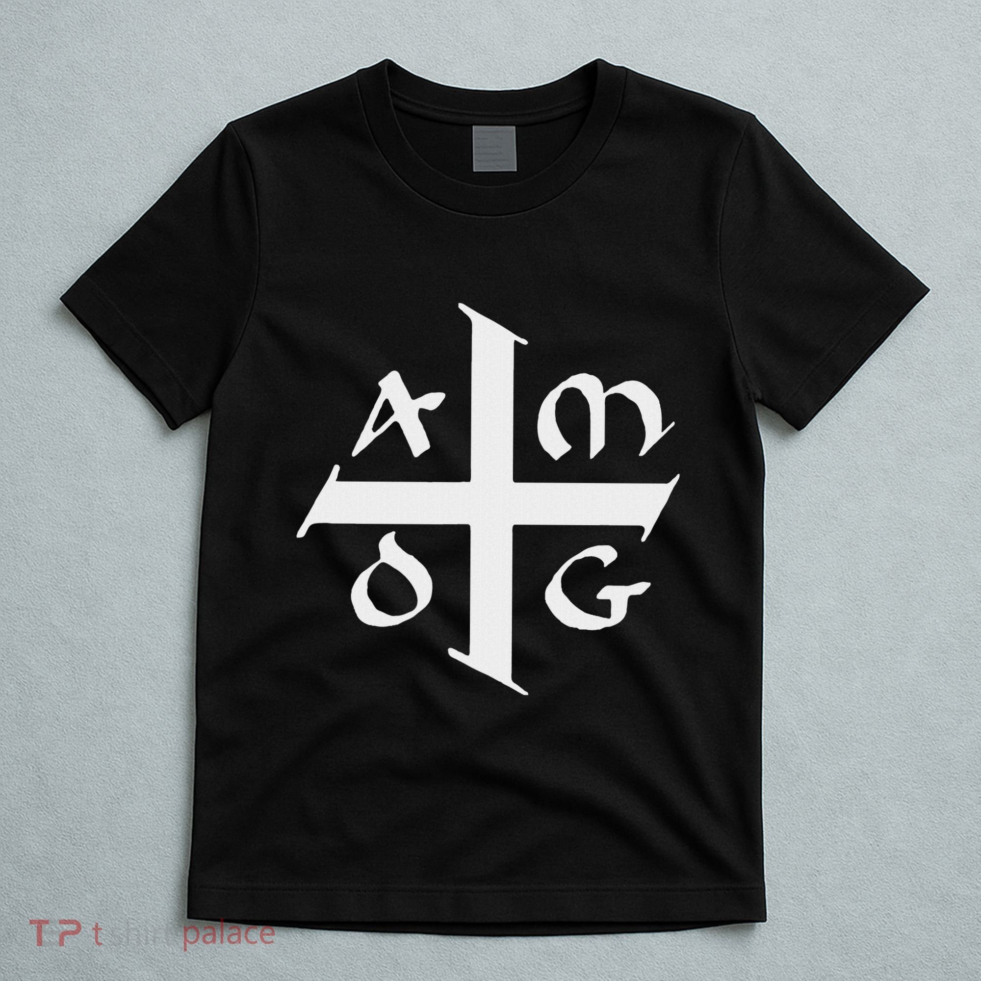 Amdg Ad Majorem Dei Gloriam Big Jesuit Cross T-Shirt