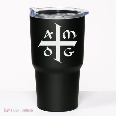 Amdg Ad Majorem Dei Gloriam Big Jesuit Cross Tumbler