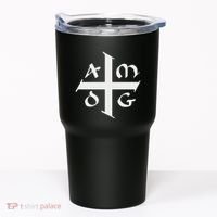 Amdg Ad Majorem Dei Gloriam Big Jesuit Cross Tumbler thumb 0