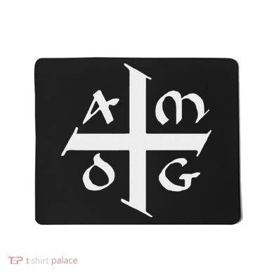 Amdg Ad Majorem Dei Gloriam Big Jesuit Cross Mousepad