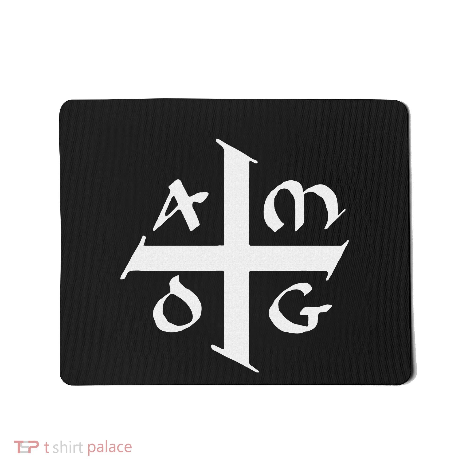 Amdg Ad Majorem Dei Gloriam Big Jesuit Cross Mousepad