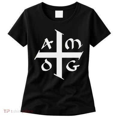 Amdg Ad Majorem Dei Gloriam Big Jesuit Cross Women's T-Shirt
