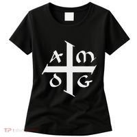 Amdg Ad Majorem Dei Gloriam Big Jesuit Cross Women's T-Shirt thumb 0