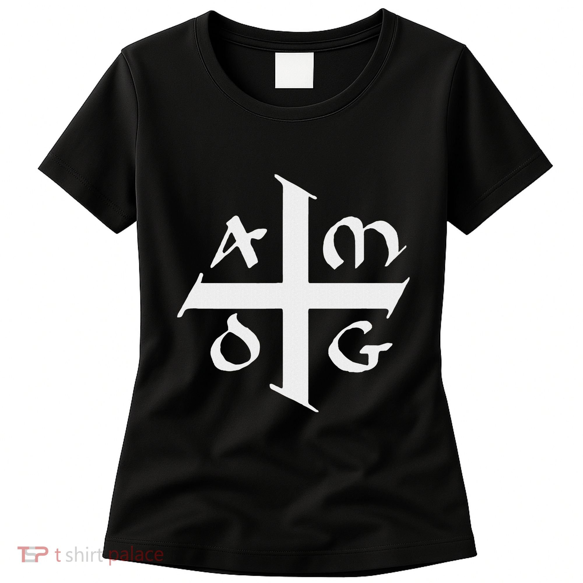 Amdg Ad Majorem Dei Gloriam Big Jesuit Cross Women's T-Shirt