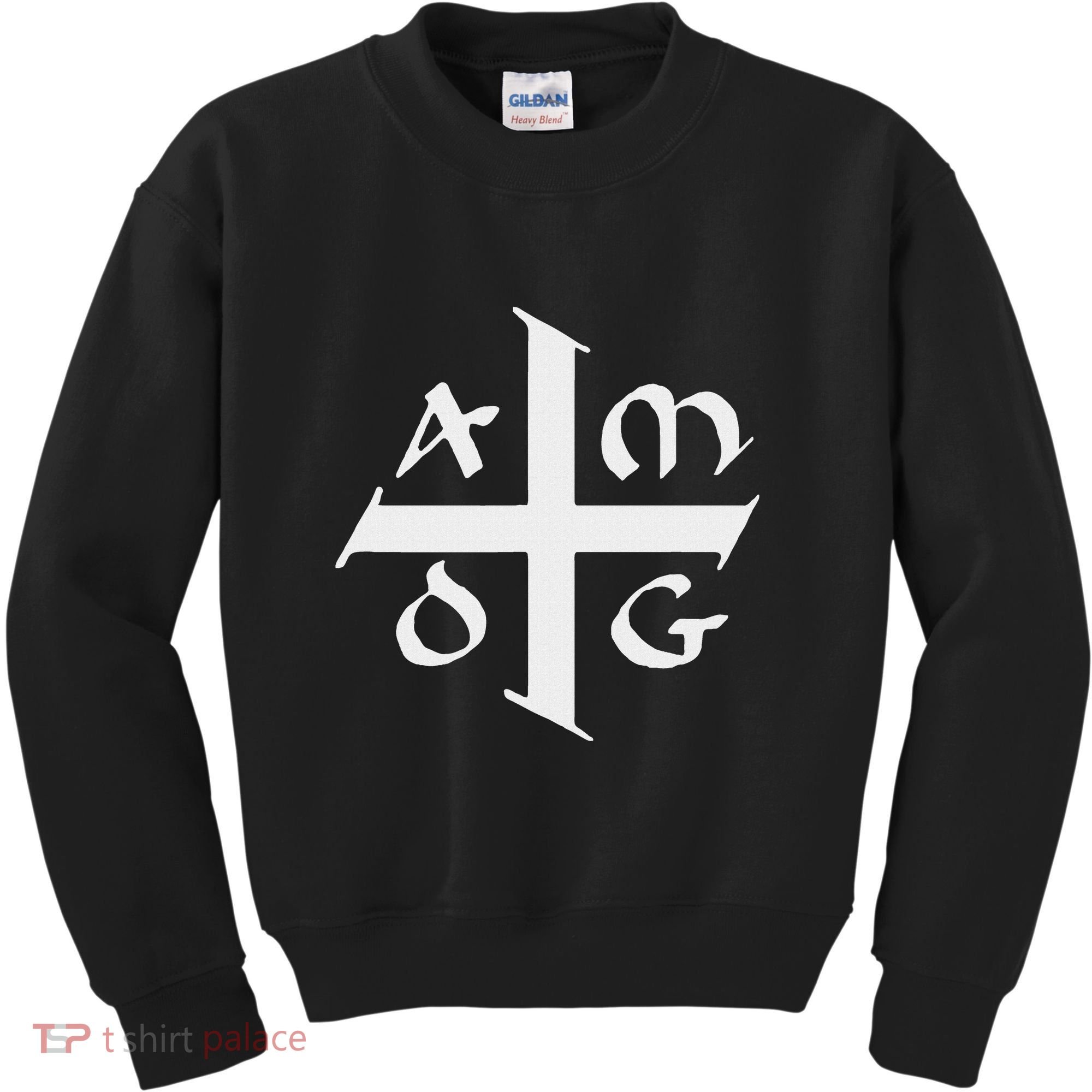Amdg Ad Majorem Dei Gloriam Big Jesuit Cross Kids Sweatshirt