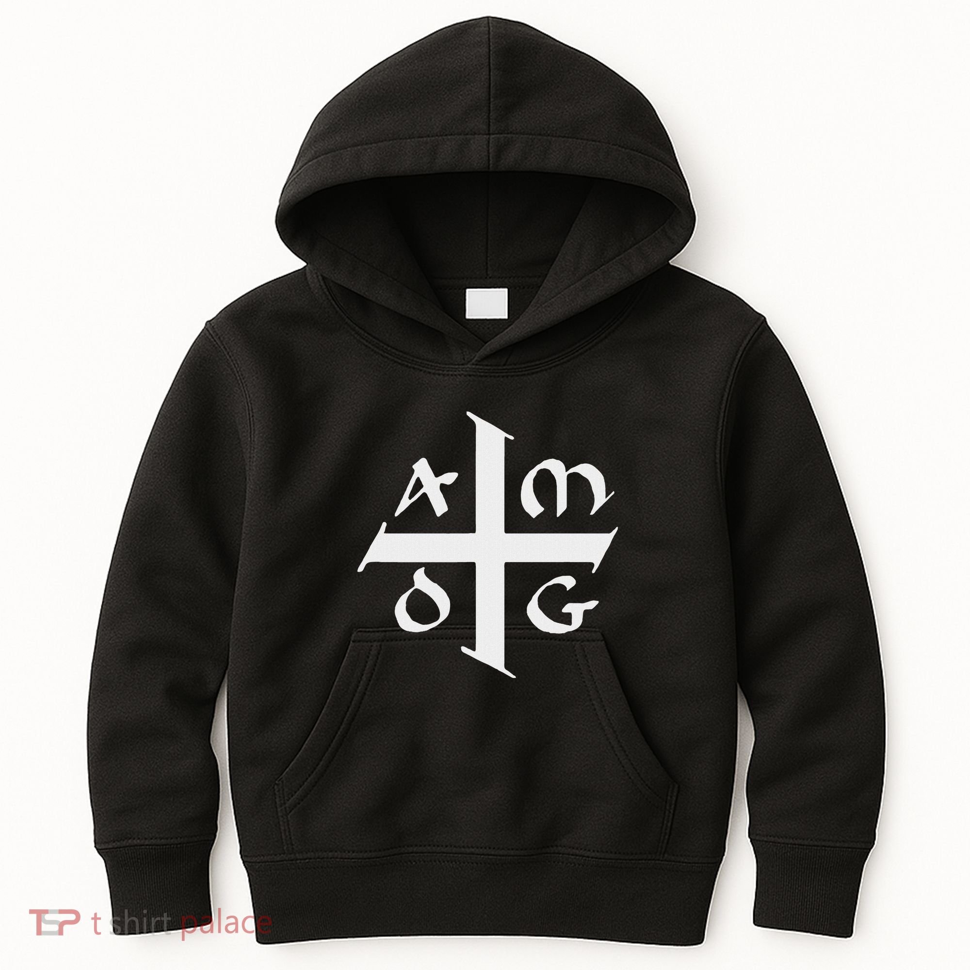 Amdg Ad Majorem Dei Gloriam Big Jesuit Cross Kids Hoodie