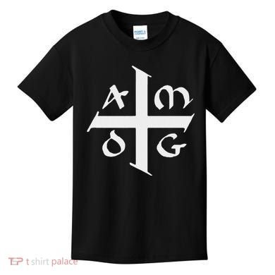 Amdg Ad Majorem Dei Gloriam Big Jesuit Cross Kids T-Shirt