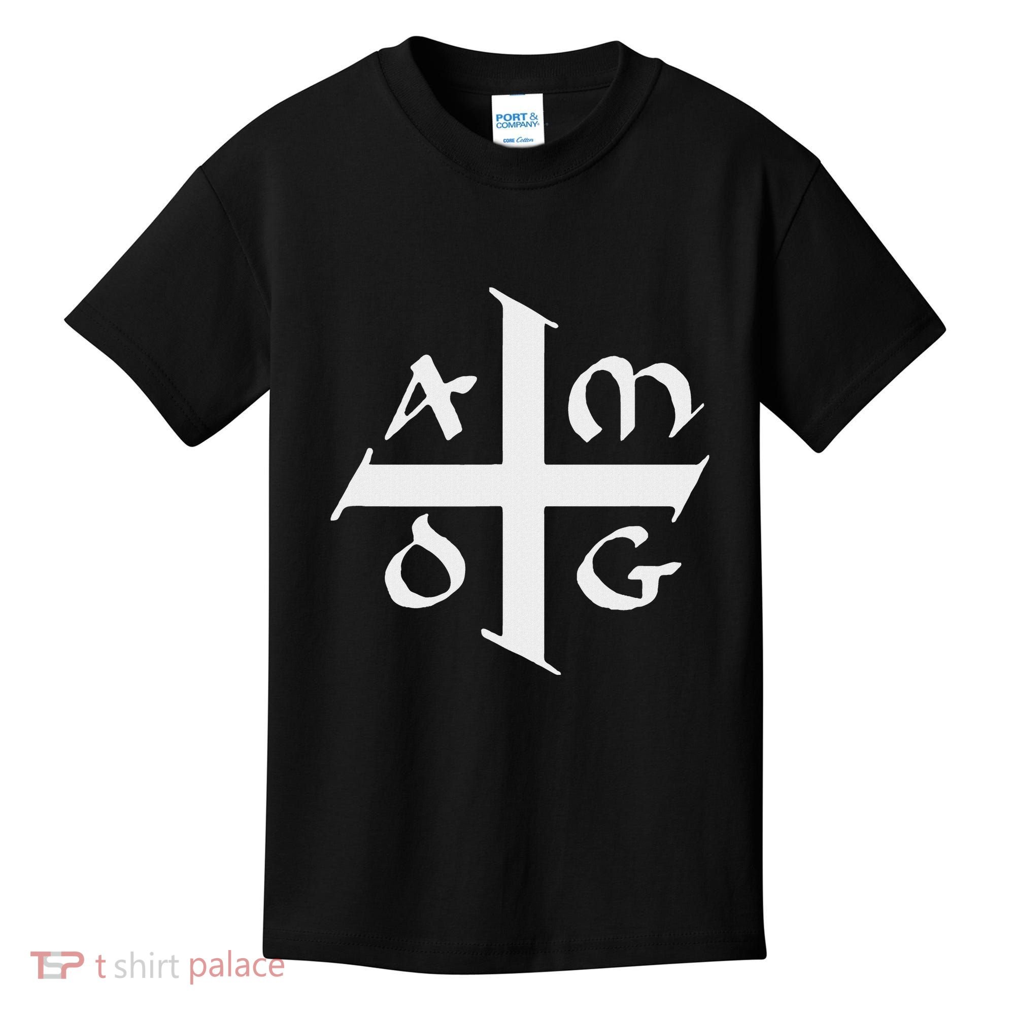 Amdg Ad Majorem Dei Gloriam Big Jesuit Cross Kids T-Shirt