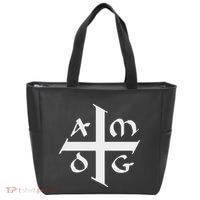 Amdg Ad Majorem Dei Gloriam Big Jesuit Cross Tote Bag thumb 0
