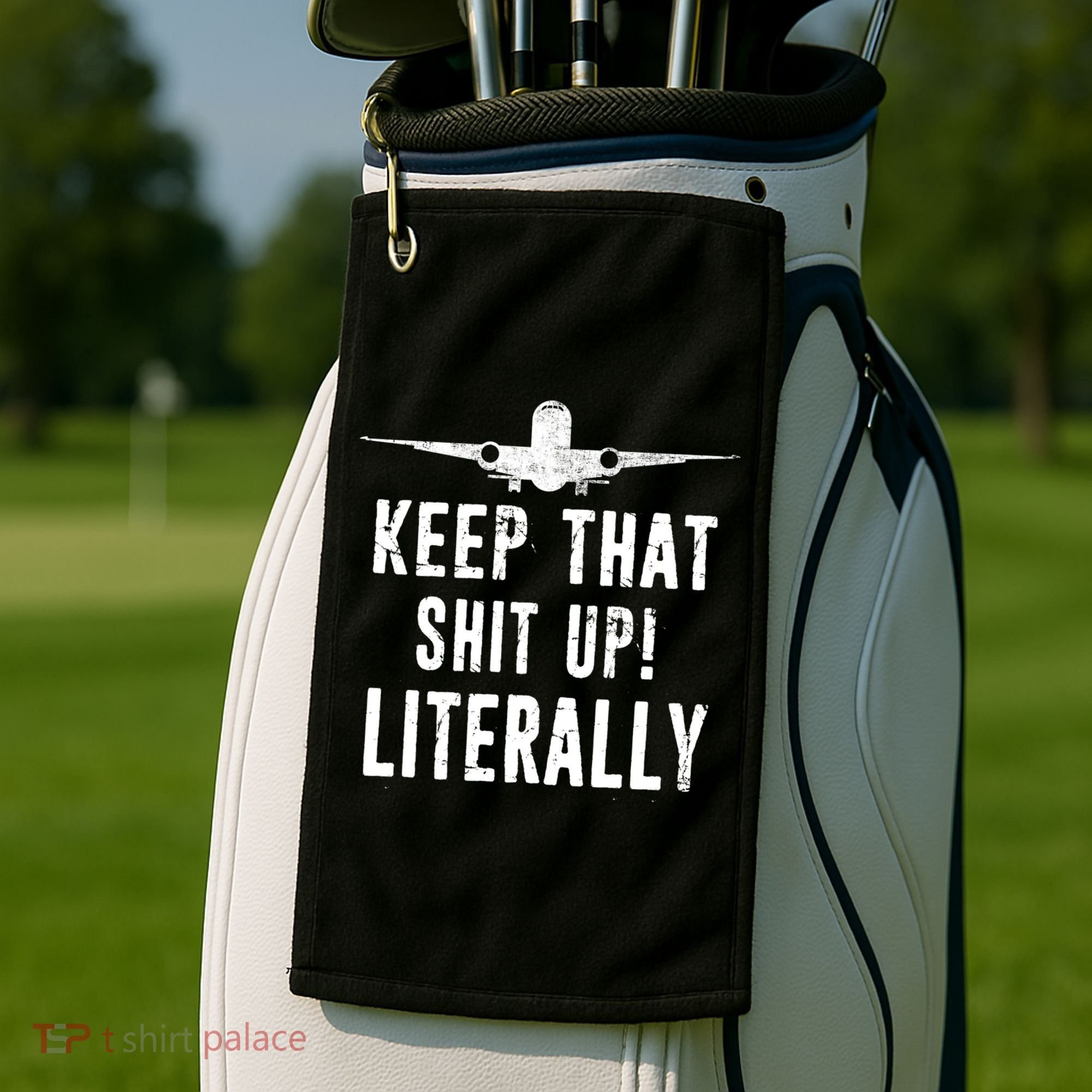 Aircraft Airplane Mechanic Gift Keep That Shit Up Gift Golf Towel