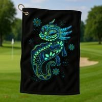 Axolotl Aztec Mexican Salamander Mexico  Golf Towel thumb 1