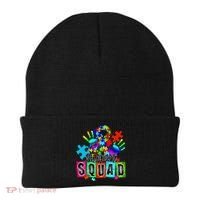 Autism Awareness Month Ribbon Support Squad Beanie thumb 0