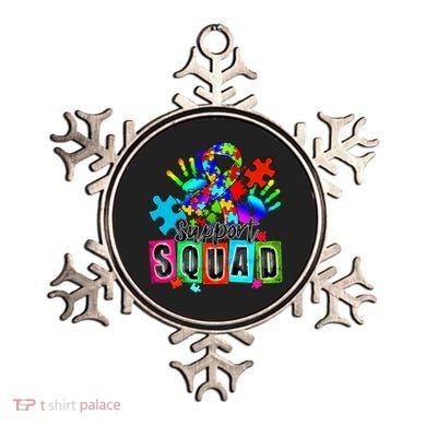 Autism Awareness Month Ribbon Support Squad Ornament