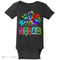 Autism Awareness Month Ribbon Support Squad Baby Bodysuit thumb 0