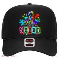 Autism Awareness Month Ribbon Support Squad Hat thumb 0