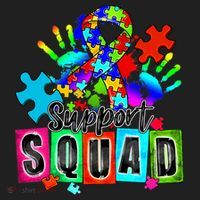 Autism Awareness Month Ribbon Support Squad Hat thumb 2