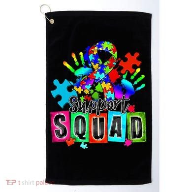 Autism Awareness Month Ribbon Support Squad Golf Towel
