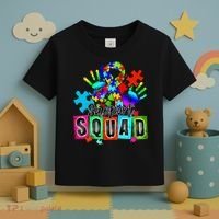 Autism Awareness Month Ribbon Support Squad Toddler T-Shirt thumb 3