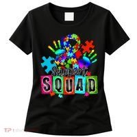 Autism Awareness Month Ribbon Support Squad Women's T-Shirt thumb 0