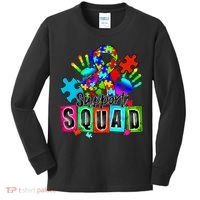 Autism Awareness Month Ribbon Support Squad Kids Long Sleeve Shirt thumb 0