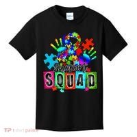 Autism Awareness Month Ribbon Support Squad Kids T-Shirt thumb 0