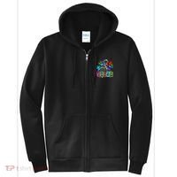 Autism Awareness Month Ribbon Support Squad Full Zip Hoodie thumb 0