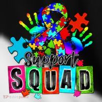 Autism Awareness Month Ribbon Support Squad Toddler Fine Jersey T-Shirt thumb 2