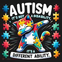 Autism Awareness Month Autism Cat Dabbing Support Autism Gift Ornament thumb 1