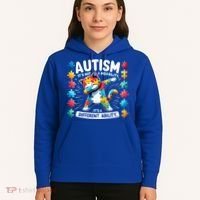 Autism Awareness Month Autism Cat Dabbing Support Autism Gift Hoodie thumb 5