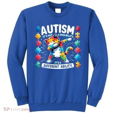 Autism Awareness Month Autism Cat Dabbing Support Autism Gift Sweatshirt