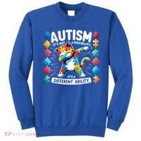Autism Awareness Month Autism Cat Dabbing Support Autism Gift Sweatshirt thumb 0