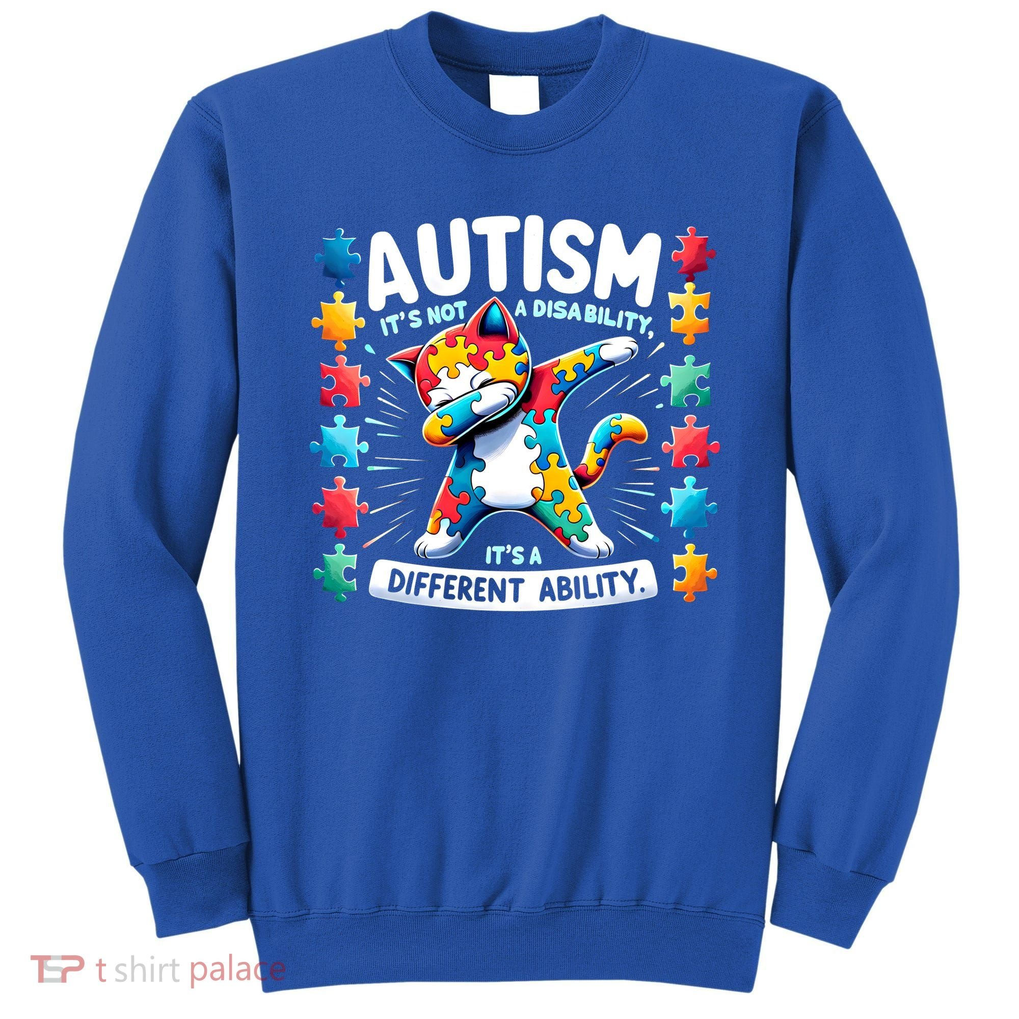 Autism Awareness Month Autism Cat Dabbing Support Autism Gift Sweatshirt