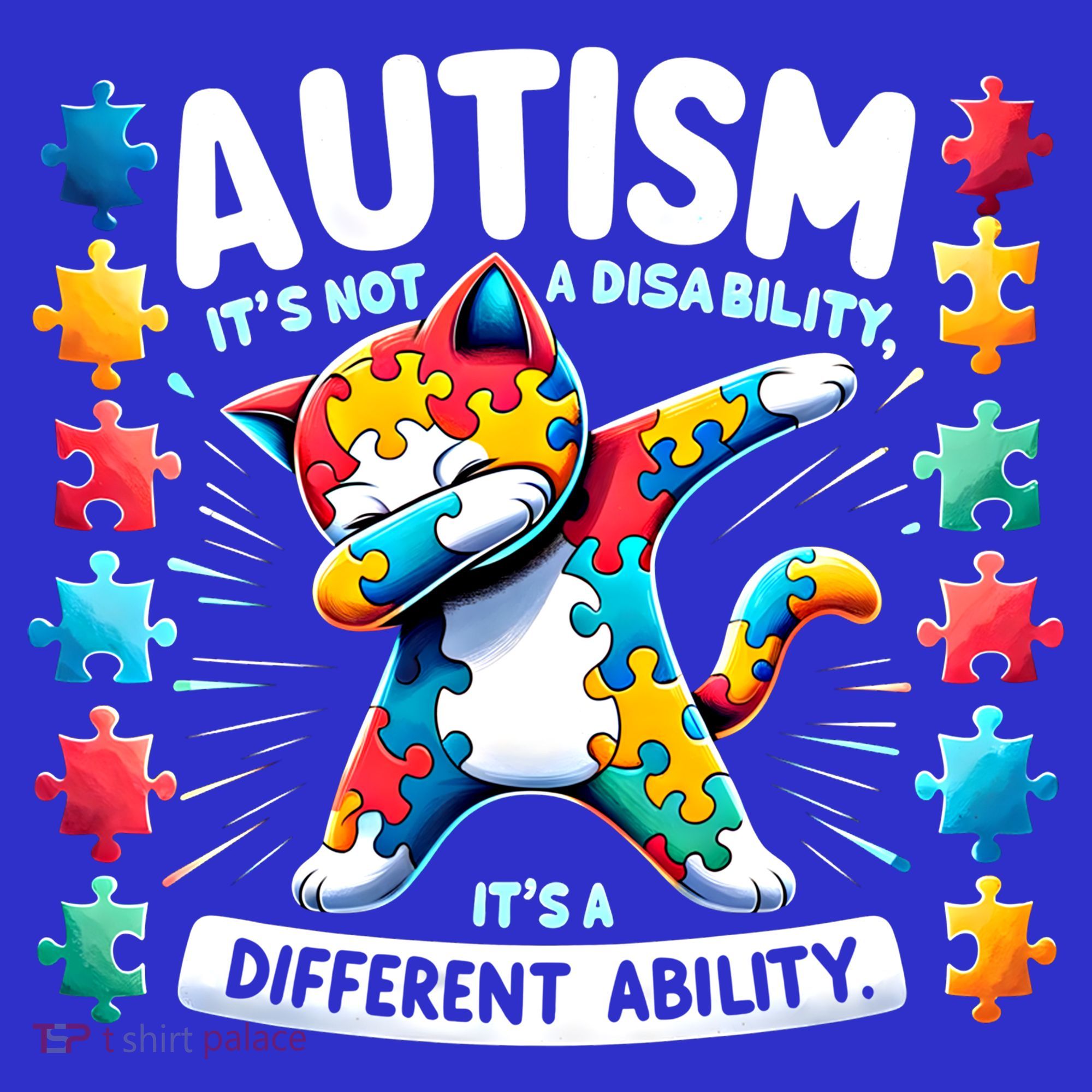 Autism Awareness Month Autism Cat Dabbing Support Autism Gift Sweatshirt