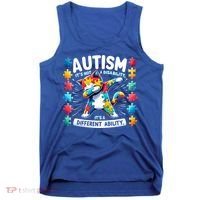 Autism Awareness Month Autism Cat Dabbing Support Autism Gift Tank Top thumb 0