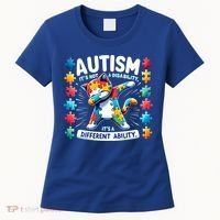 Autism Awareness Month Autism Cat Dabbing Support Autism Gift Women's T-Shirt thumb 0
